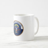 旗のシールノースダコタ州 コーヒーマグカップ (正面右)