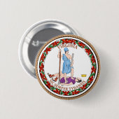 旗のシールボタンバージニア州 缶バッジ (正面&裏面)