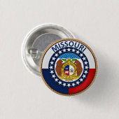旗のシールボタンミズーリ州 缶バッジ (正面&裏面)