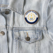 旗のシールボタンロードアイランド州 缶バッジ (インサイチュ)