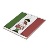 旗のタイルを持つイタリアンなシェフ#2 タイル (側面)