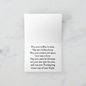 旗のトルコ - 感謝祭の挨拶 カード (内部)