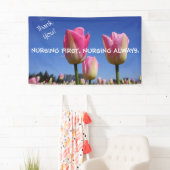 旗のナース週の感謝を常に最初に看護すること 横断幕 (インサイチュ)