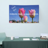 旗のナース週の感謝を常に最初に看護すること 横断幕 (トレードショー)