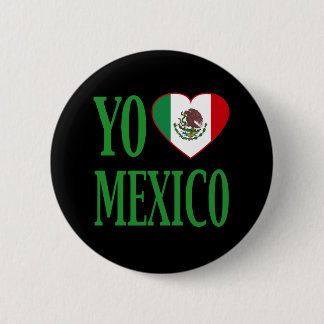 旗のハートのYo愛メキシコ(I愛メキシコ) 缶バッジ
