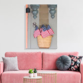 旗のバスケット – マーサのブドウ畑 キャンバスプリント (インサイチュ (リビング))