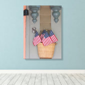 旗のバスケット – マーサのブドウ畑 キャンバスプリント (インサイチュ (ウッドフロア))