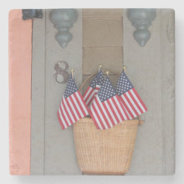 旗のバスケット – マーサのブドウ畑 ストーンコースター