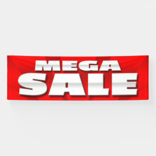 旗のメガ販売- 2.5' x8 横断幕