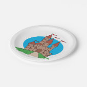 旗の付いた城 ペーパープレート (アングル)