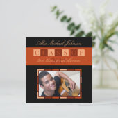 旗の卒業の招待状の発表(オレンジ) 招待状 (スタンド正面)