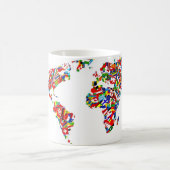 旗の地図 コーヒーマグカップ (中央)