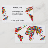 旗の地図、 名刺 (正面/裏面)