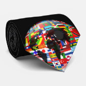 旗の地球 ネクタイ (ロール)