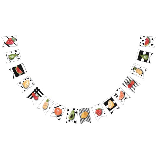 旗の旗| Two-tti Fruttiのフルーツの誕生会 バンティングフラッグ (全)