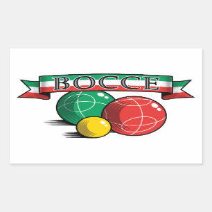 旗の正方形のステッカーのBocce 長方形シール