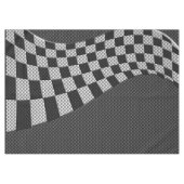 旗の波のプリントの競争のようなカーボン繊維 テーブルクロス (正面(横))