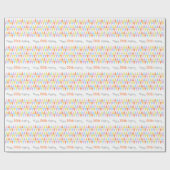 旗の白い誕生日の年齢50回の包パターン(の模様が)あるみ ラッピングペーパー (フラット)