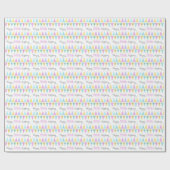 旗の白い誕生日の年齢50回の包パターン（の模様が）あるみ ラッピングペーパー (フラット)