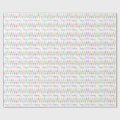 旗の白い誕生日の年齢80パターン（の模様が）あるラップ ラッピングペーパー (フラット)