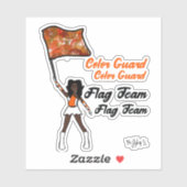 旗の色ガードステッカー（オレンジ・ホワイト） シール (シート)