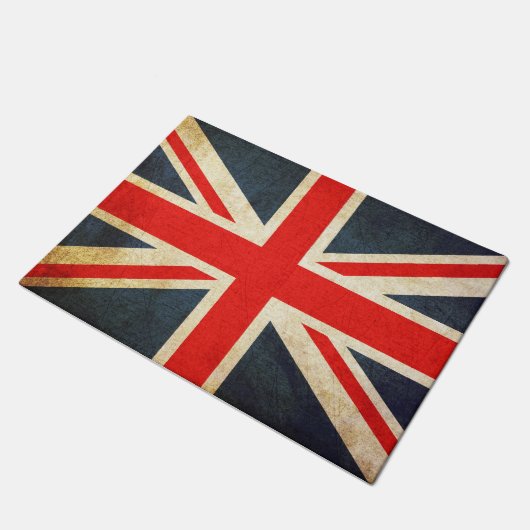 旗の英国国旗のグランジなイギリスの玄関マット ドアマット (アングル)