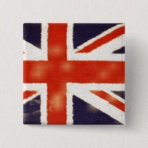 旗の英国国旗イギリスの正方形ボタン 缶バッジ