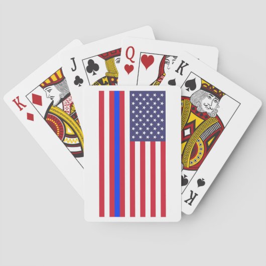 "旗の薄いブルーライン" トランプ (裏面)