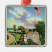 旗の要塞および南壁の眺め メタルオーナメント (正面)