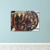 旗の配布， 1880年7月14日 キャンバスプリント (インサイチュ (ウッドフロア))