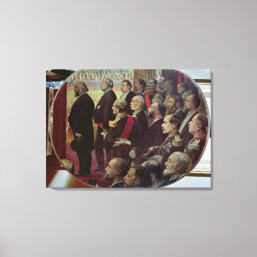 旗の配布， 1880年7月14日 キャンバスプリント (正面)