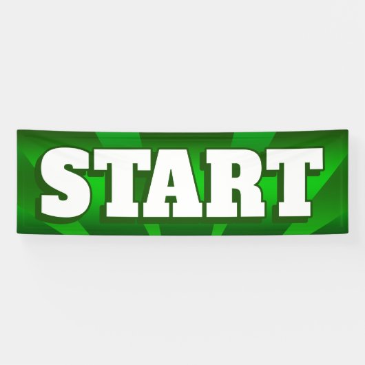 旗の開始- 2.5' x8 横断幕 (横)