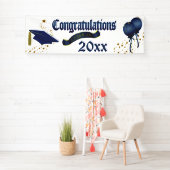 旗の青い卒業のクラス 横断幕 (インサイチュ)