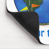 旗のGeocachingのカスタムの青い地球 マウスパッド (コーナー)