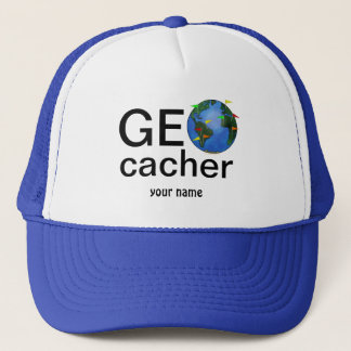 旗のGeocachingのカスタムのGeocacherの地球 キャップ