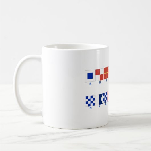 旗のSurfside航海のなNantucketのマグ コーヒーマグカップ (左)