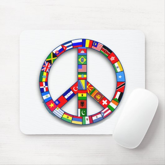 旗のTシャツ、マグ、ギフトから成っているピースサイン マウスパッド (マウス)