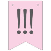 旗をバントするピンクおよびパステル調の蝶ハート バンティングフラッグ (第1の旗)