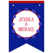 旗をバントする名前との2019年7月第4幸せ バンティングフラッグ (第1の旗)