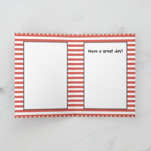 旗を上げるヴィンテージのイメージ カード (内部)