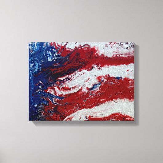 旗を尊重する キャンバスプリント (正面)