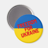 旗を持つウクライナの自由 マグネット (正面/裏面)
