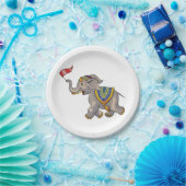 旗を持つサーカス象 ペーパープレート (パーティー)