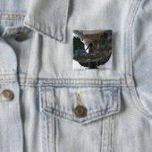 旗を持つ愛国心が強いワシ 缶バッジ (インサイチュ)