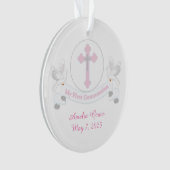 旗を持つ最初聖餐の白い鳩 オーナメント (正面)