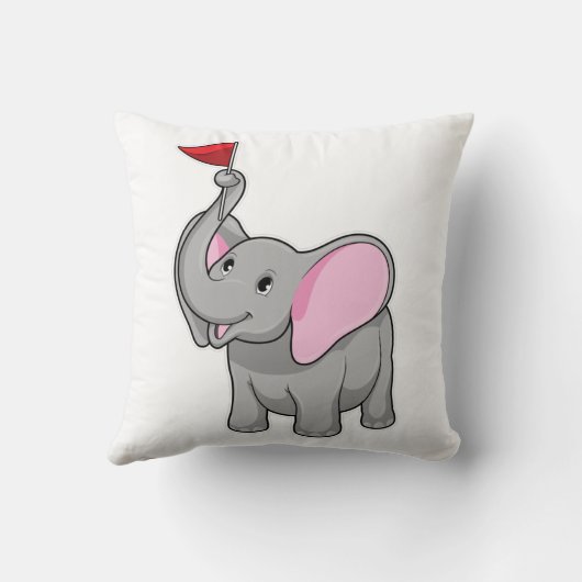 旗を持つ象 クッション (裏面)