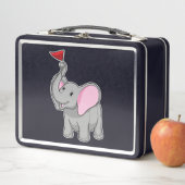 旗を持つ象 メタルランチボックス (インサイチュ)