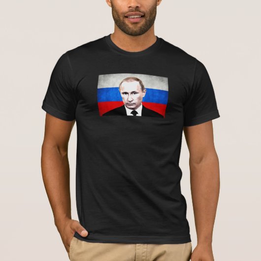 旗を持つPutin Tシャツ (正面)