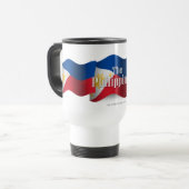 旗を振るフィリピン トラベルマグ (正面左)