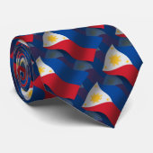 旗を振るフィリピン ネクタイ (ロール)